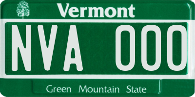 VT license plate NVA000