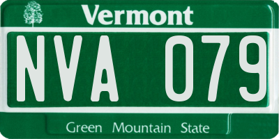 VT license plate NVA079