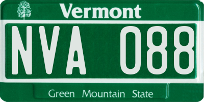 VT license plate NVA088