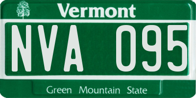 VT license plate NVA095