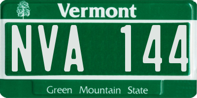 VT license plate NVA144