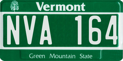 VT license plate NVA164