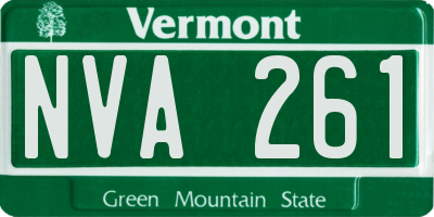 VT license plate NVA261