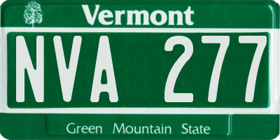 VT license plate NVA277