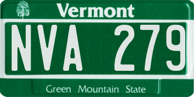 VT license plate NVA279