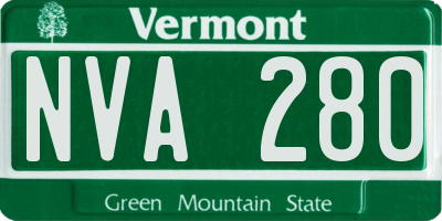 VT license plate NVA280