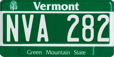 VT license plate NVA282