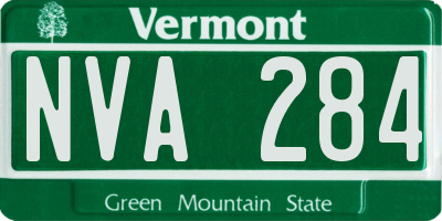 VT license plate NVA284