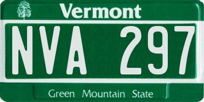 VT license plate NVA297