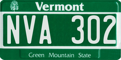 VT license plate NVA302