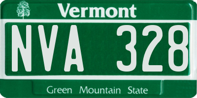 VT license plate NVA328