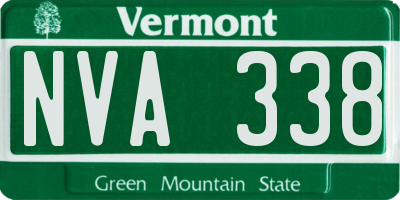 VT license plate NVA338