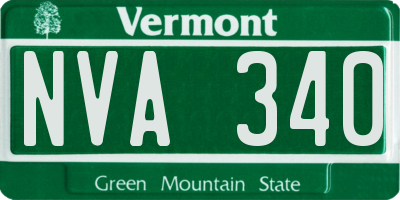 VT license plate NVA340