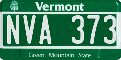 VT license plate NVA373