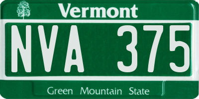 VT license plate NVA375