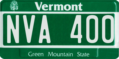 VT license plate NVA400