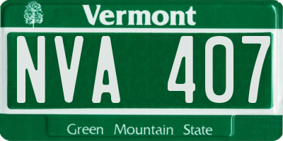VT license plate NVA407