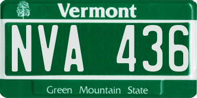VT license plate NVA436
