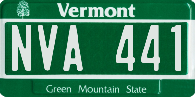 VT license plate NVA441
