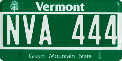 VT license plate NVA444