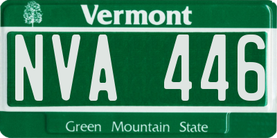 VT license plate NVA446