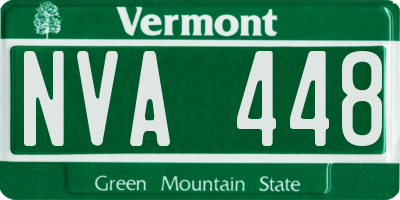 VT license plate NVA448