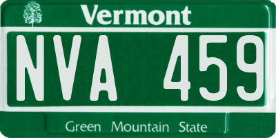 VT license plate NVA459