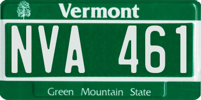 VT license plate NVA461