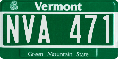 VT license plate NVA471
