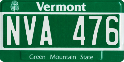 VT license plate NVA476