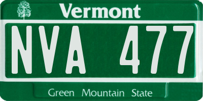 VT license plate NVA477