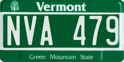 VT license plate NVA479