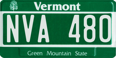 VT license plate NVA480