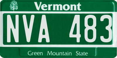 VT license plate NVA483