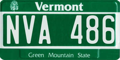 VT license plate NVA486