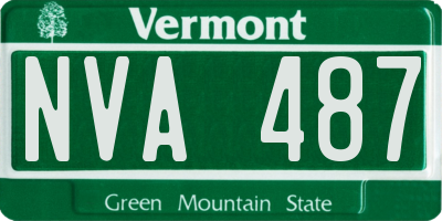VT license plate NVA487