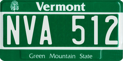 VT license plate NVA512