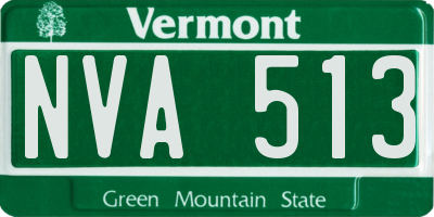 VT license plate NVA513