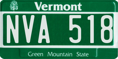 VT license plate NVA518