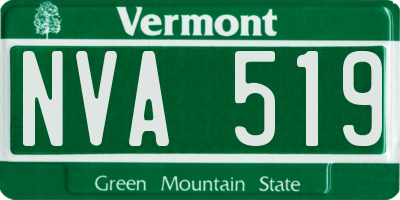 VT license plate NVA519