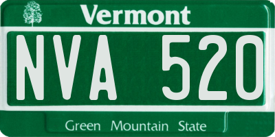 VT license plate NVA520