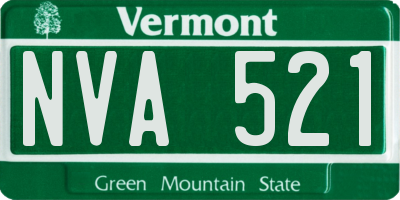 VT license plate NVA521
