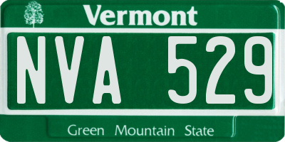 VT license plate NVA529
