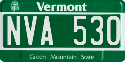 VT license plate NVA530