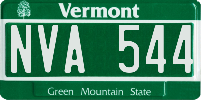 VT license plate NVA544