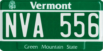 VT license plate NVA556