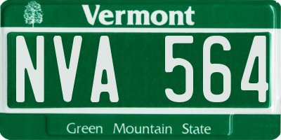 VT license plate NVA564