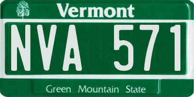 VT license plate NVA571