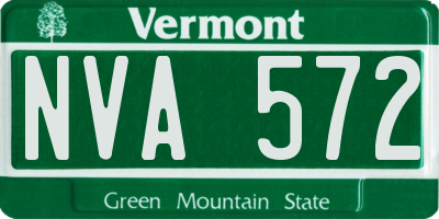 VT license plate NVA572
