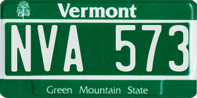 VT license plate NVA573